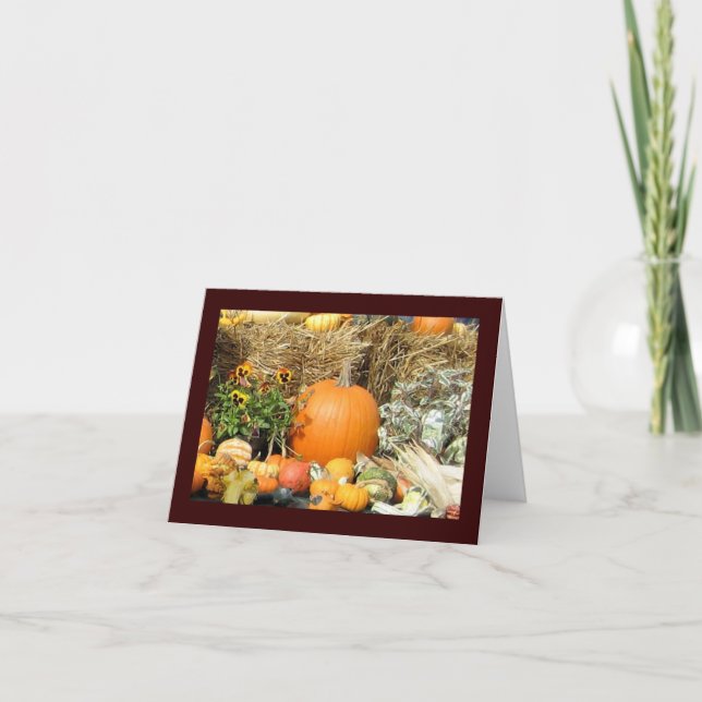 Cartão De Festividades Thanksgiving Display (Frente)