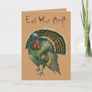 Cartão De Festividades Thanksgiving Greetings - Funny Turkey