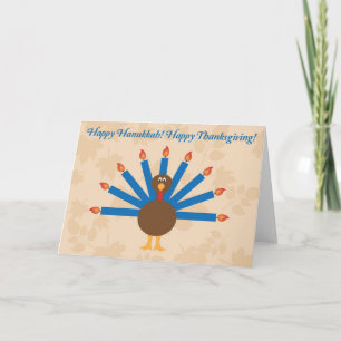 Cartão De Festividades Thanksgiving Hanukkah (Thanksgivukkah) Card 3