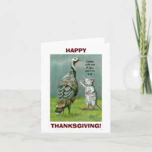 Cartão De Festividades Thanksgiving Note Card funny vegetarian
