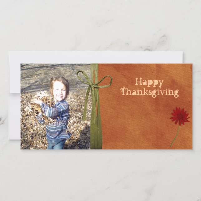 Cartão De Festividades thanksgiving photo card (Frente)