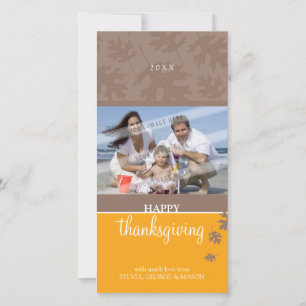 Cartão De Festividades THANKSGIVING PHOTOCARD :: falling leaves 1