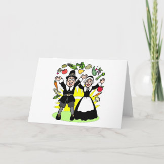 Cartão De Festividades Thanksgiving Pilgrims