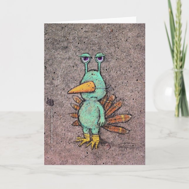 Cartão De Festividades thanksgiving slurkey card (Frente)