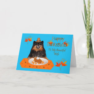 Cartão De Festividades Thanksgiving To Wife Greeting Card