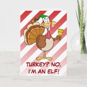 Cartão De Festividades Thanksgiving Turkey Funny Disguise for Christmas