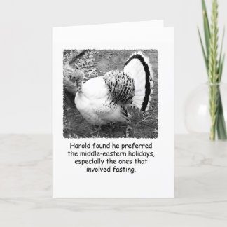 Cartão De Festividades Thanksgiving Turkey Funny Greeting Card