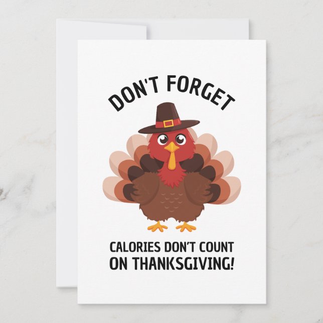 Cartão De Festividades Thanksgiving Turkey Humor Funny Fall Joke (Frente)