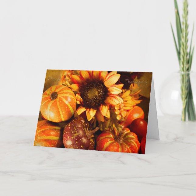 Cartão De Festividades Thanksgiving wishes (Frente)