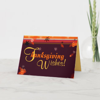 Cartão De Festividades Thanksgiving Wishes (Blank Inside)