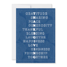 Thanksgiving Word Art in Various Colors