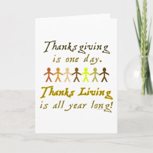 Cartão De Festividades ThanksLiving Card - Vertical