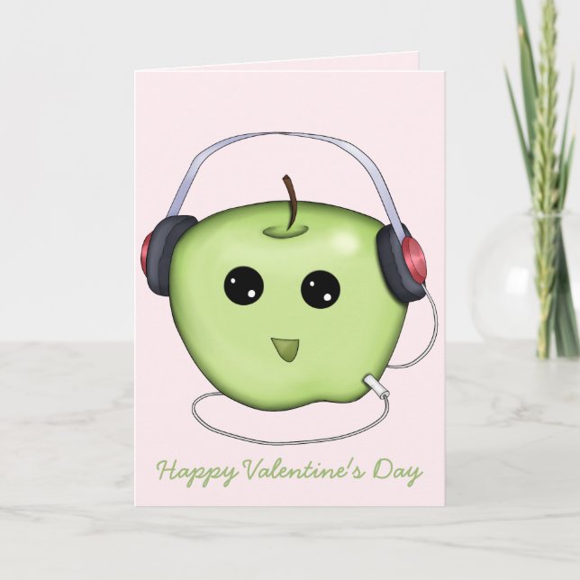 Cartão De Festividades The Apple Of My Eye Music Valentine (Frente)