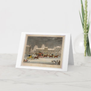 Cartão De Festividades The Approach to Christmas, engraved by George Hunt