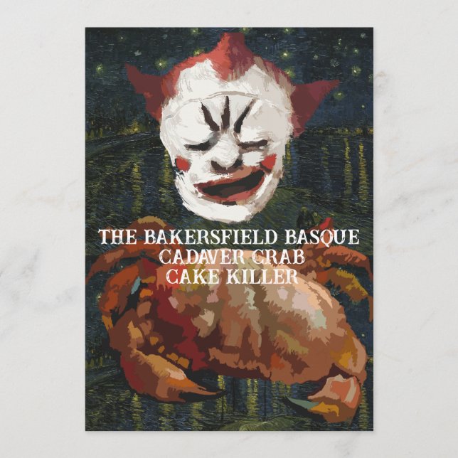 Cartão De Festividades The Bakersfield Basque Crab Cake Killer California (Frente)