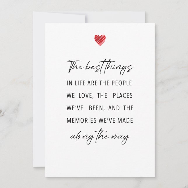 Cartão De Festividades The Best Things in Life | Heartfelt Festive  (Frente)