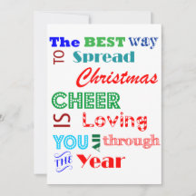 The Best Way to Spread Christmas Cheer Card