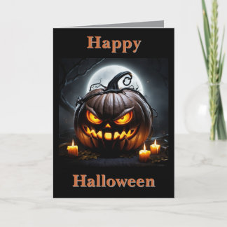 Cartão De Festividades The Cackling Pumpkin Halloween Card