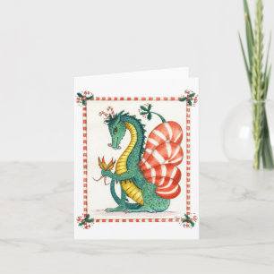 Cartão De Festividades The Candy Cane Dragon