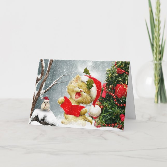 Cartão De Festividades The Carol Singers Christmas Card (Frente)