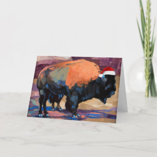 Cartão De Festividades The Christmas Bison Customizable