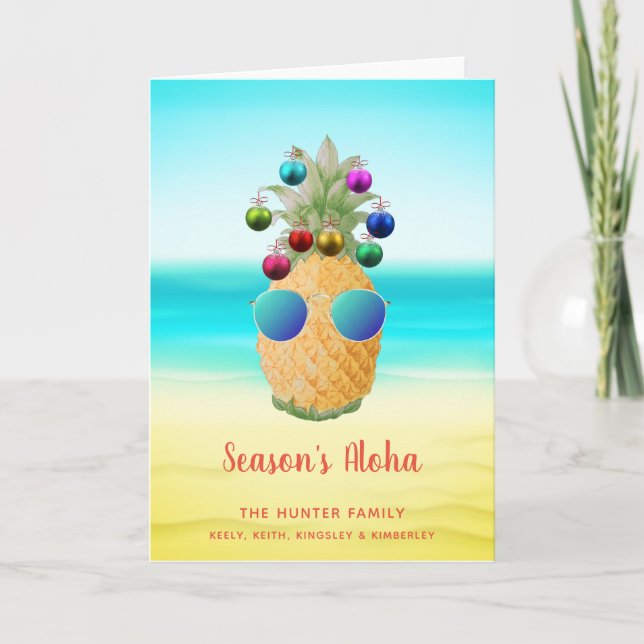 Cartão De Festividades The Christmas Pineapple  | Greeting Card (Frente)