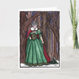 Cartão De Festividades "The Christmas Rose" Greeting Card