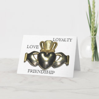 Cartão De Festividades The Claddagh with inside saying