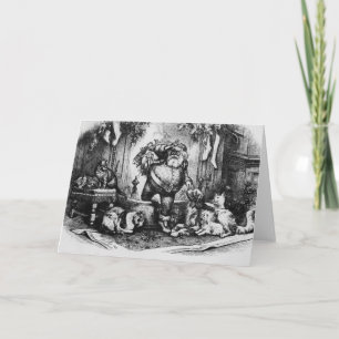 Cartão De Festividades The Coming of Santa Claus, 1872