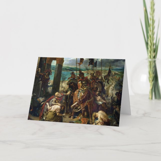 Cartão De Festividades The Crusaders' entry into Constantinople (Frente)