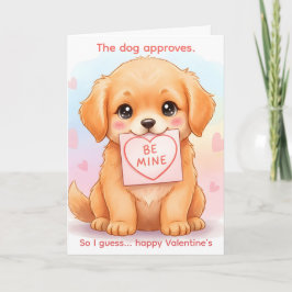 Cartão De Festividades The Dog Approves — Funny Pet Lover Valentine