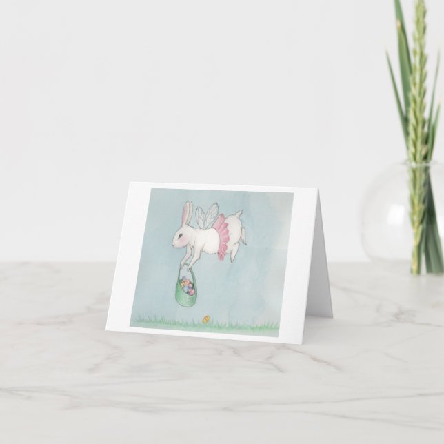 Cartão De Festividades The Easter Bunny is On It's Way Blank Notecard (Frente)
