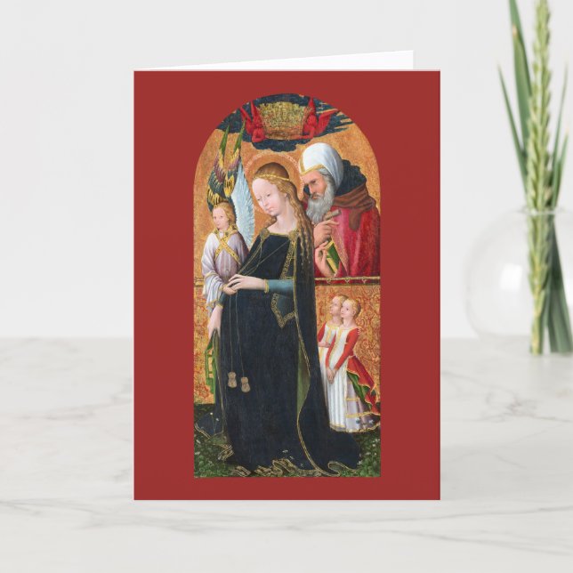 Cartão De Festividades The Expectant Madonna with St. Joseph (Plain) (Frente)