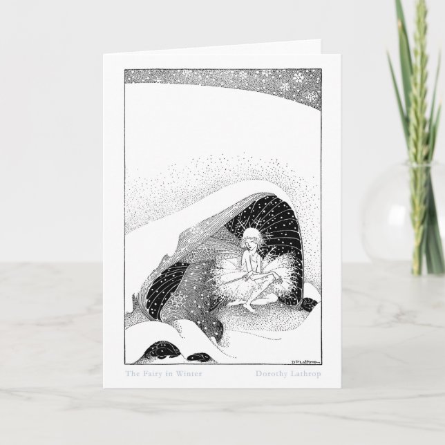 Cartão De Festividades The Fairy in Winter Card 1 (Frente)