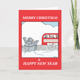 Cartão De Festividades The Flashing Snowman