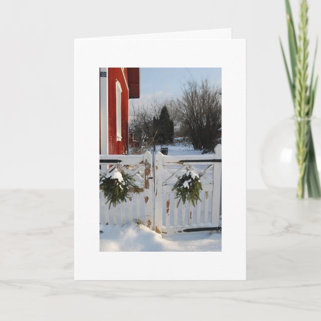 CARTÃO DE FESTIVIDADES THE GATES OF CHRISTMAS-ACROSS THE MILES (Frente)