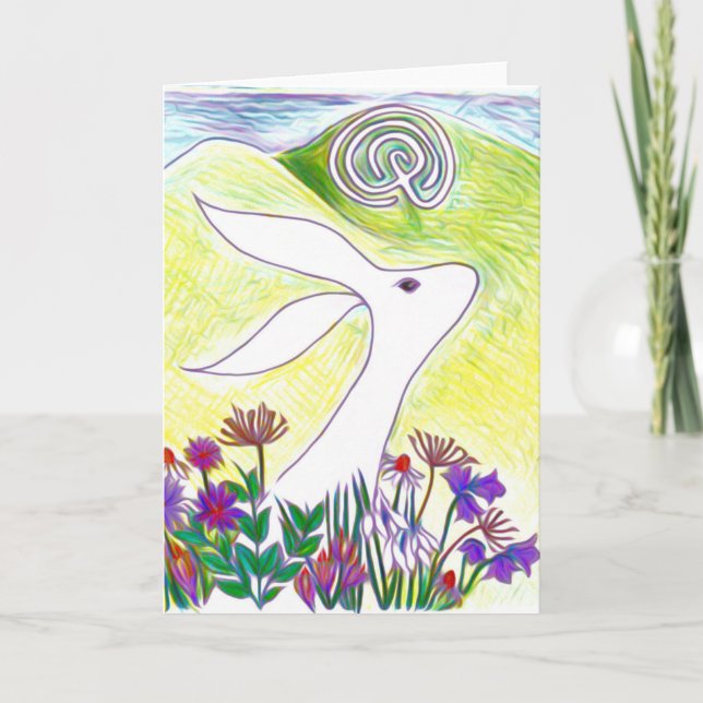 Cartão De Festividades The hare and the Labyrinth (Frente)