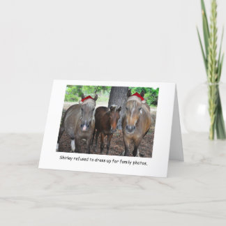 Cartão De Festividades The Horse Family Photo Christmas Card