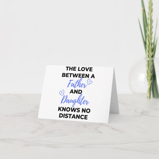 Cartão De Festividades The Love Between A Father And Daughter Black (Frente)