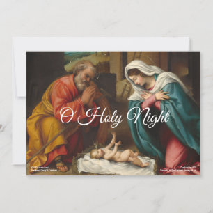 Cartão De Festividades The Nativity 1523c Blue Beach Song™ Holiday Card