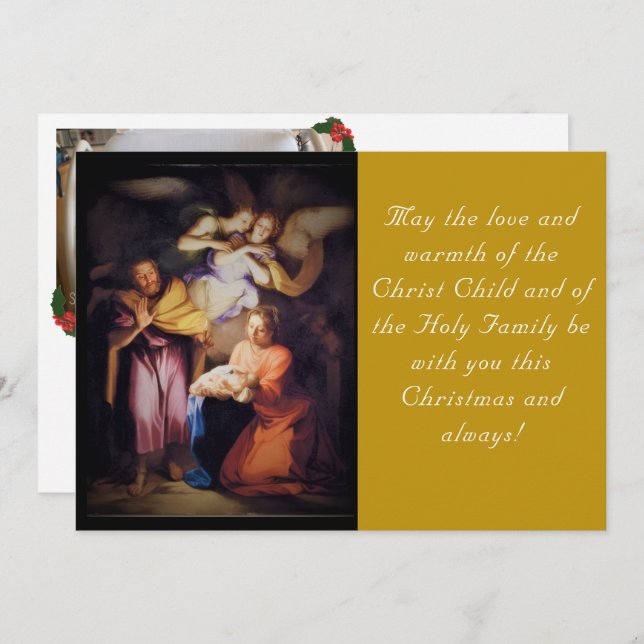 Cartão De Festividades The Nativity Christmas Photo (Frente/Verso)
