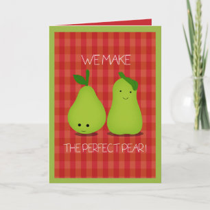 Cartão De Festividades The Perfect Pear Valentines Day Greeting Card