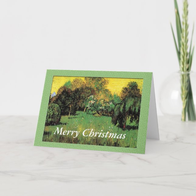 Cartão De Festividades The Poet's Garden by Vincent van Gogh. (Frente)