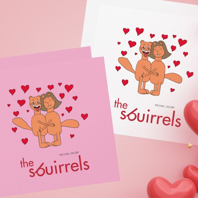 Cartão De Festividades The Sbuirrels Ed and Mary Valentine (Criador carregado)