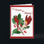 Cartão De Festividades The Season for Giving Card<br><div class="desc">ink drawing inspired by the quote "If instead of a gem, or even a flower, we should cast the gift of a loving thought into the heart of a friend, that would be giving as the angels give."</div>