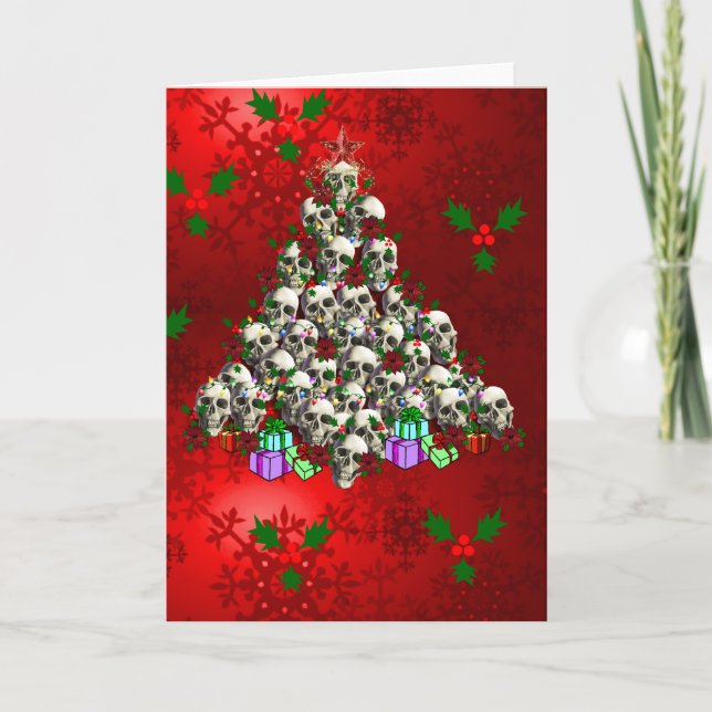 Cartão De Festividades The Skulls of Christmas (Frente)