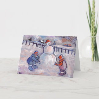 CARTÃO DE FESTIVIDADES THE SNOWMAN