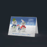 Cartão De Festividades The Snowman Family<br><div class="desc">Snowman Family</div>