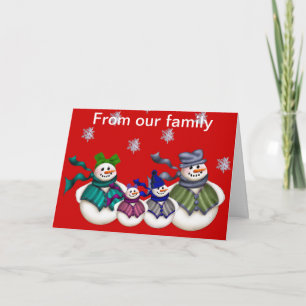 Cartão De Festividades The Snowmen Family