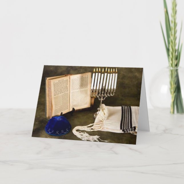 Cartão De Festividades The Story of Hanukkah (Frente)